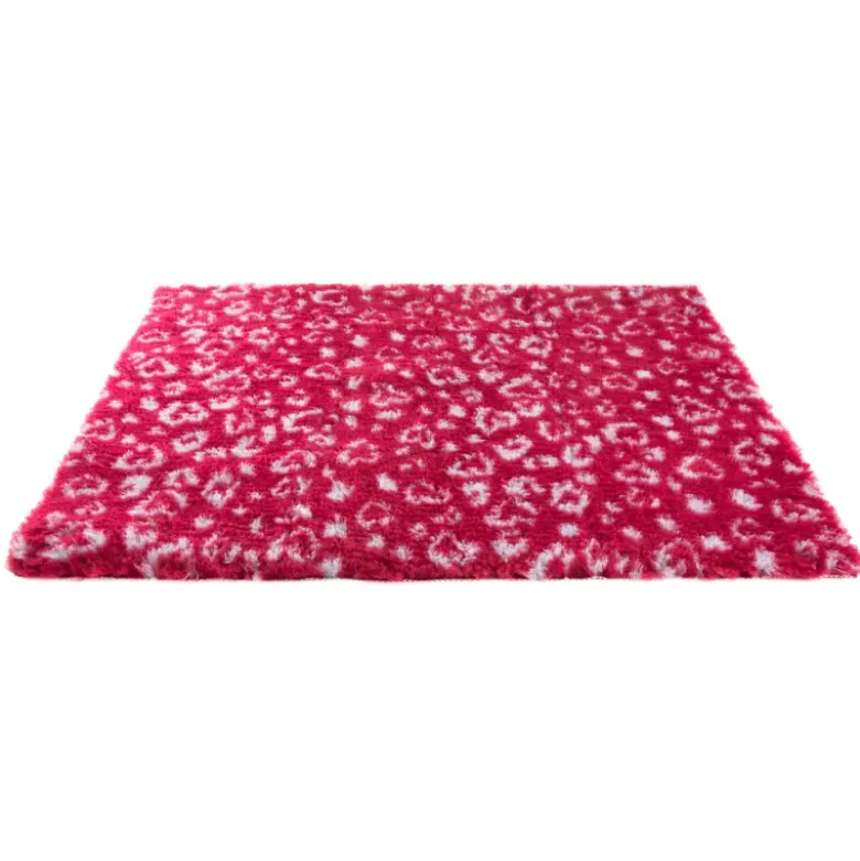 Alfombra Hipoalergénica Leopardo Rojo x Metro