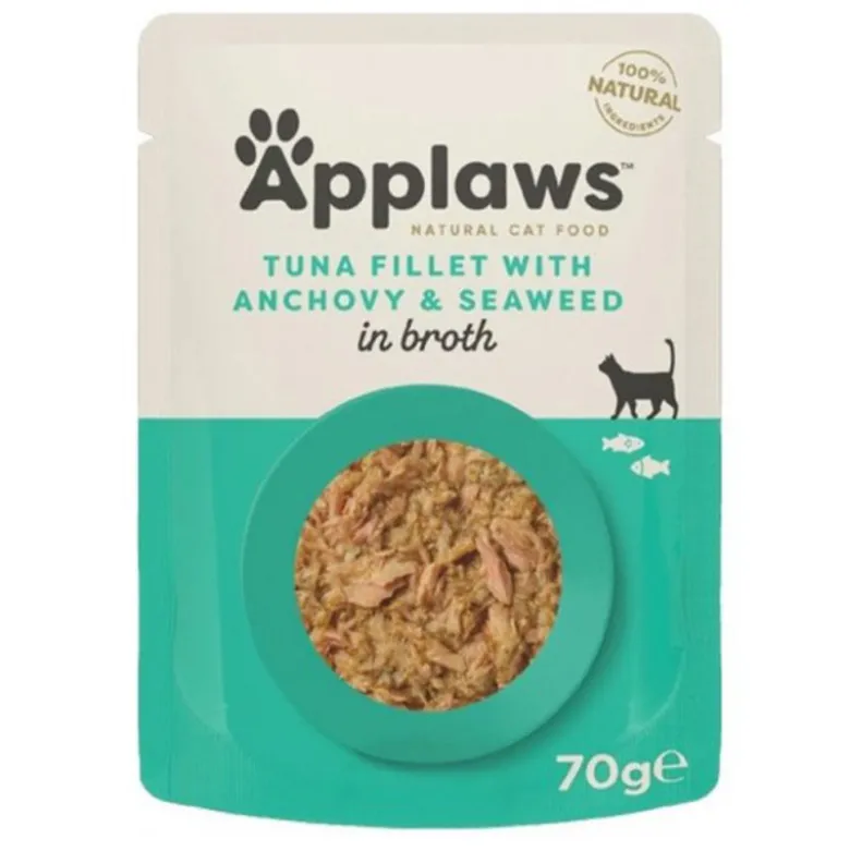 Applaws Cat Atún con Anchoa Entera en Caldo 70g