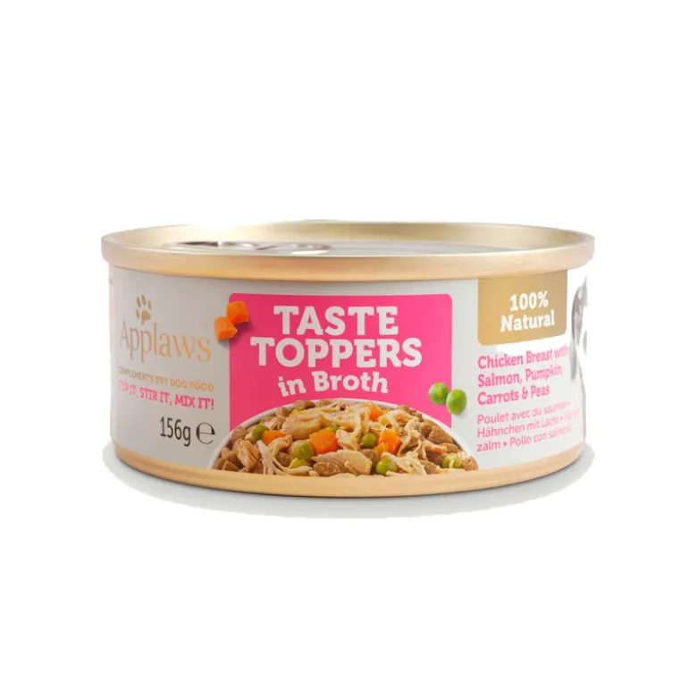 Applaws Taste Toppers In Broth Pollo, Salmón y Verduras en Caldo 156g