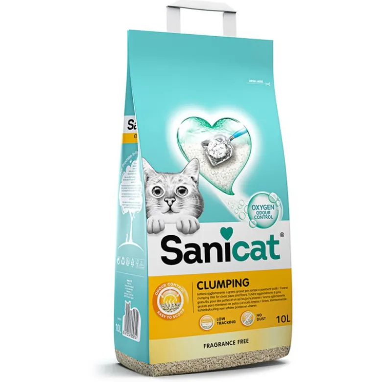 Arena Aglomerante Sanicat Clumping (8L) para Gatos