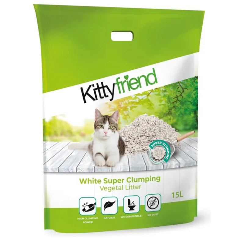 Arena Vegetal KittyFriend Ultra Aglomerante para Gatos