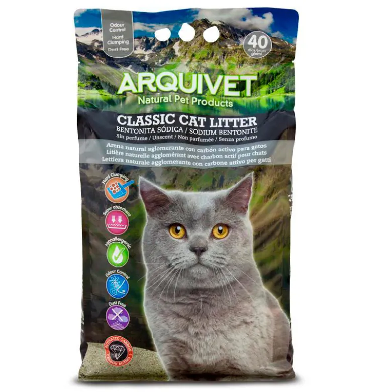 Arquivet Lecho Natural Classic Cat Litter Bentonita Aglomerante