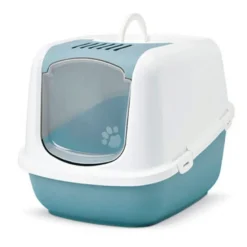 Bandeja Higiénica Nestor Jumbo Blanco-Azul para Gatos