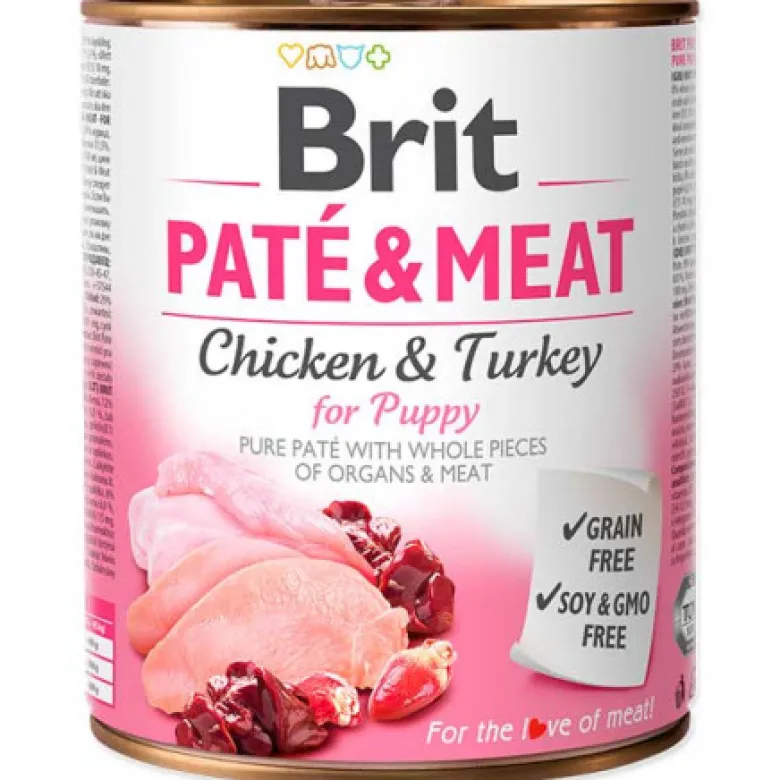 Brit Paté Pollo Y Pavo para Cachorro 800g