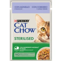 Cat Chow Sterilised con Cordero y Judías Verdes 85g