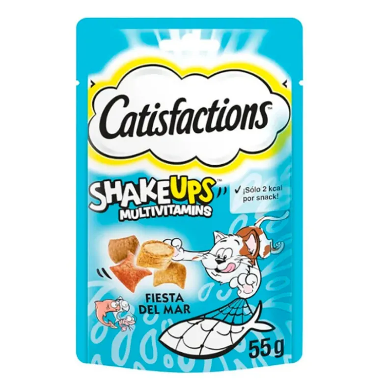 Catisfactions ShakeUps Multivitamins Snack Fiesta del Mar para Gatos