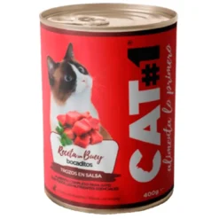 CAT-1 Ternera y Cereales para Gatos Lata 400g