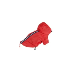 Chubasquero Rojo Para Perros Reflectante