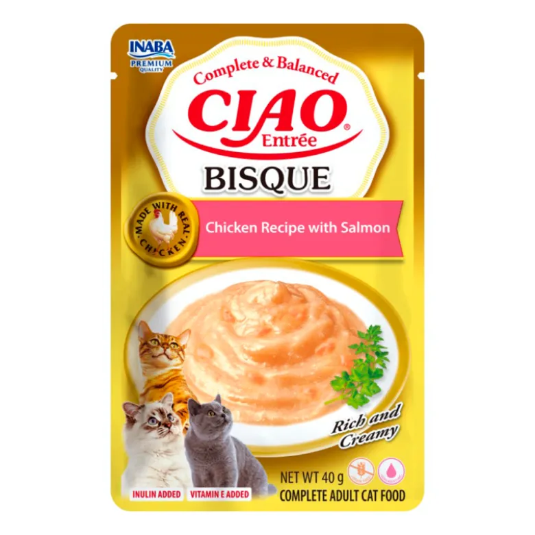 Churu Entrée Bisque Pollo con Salmón para Gatos 40g