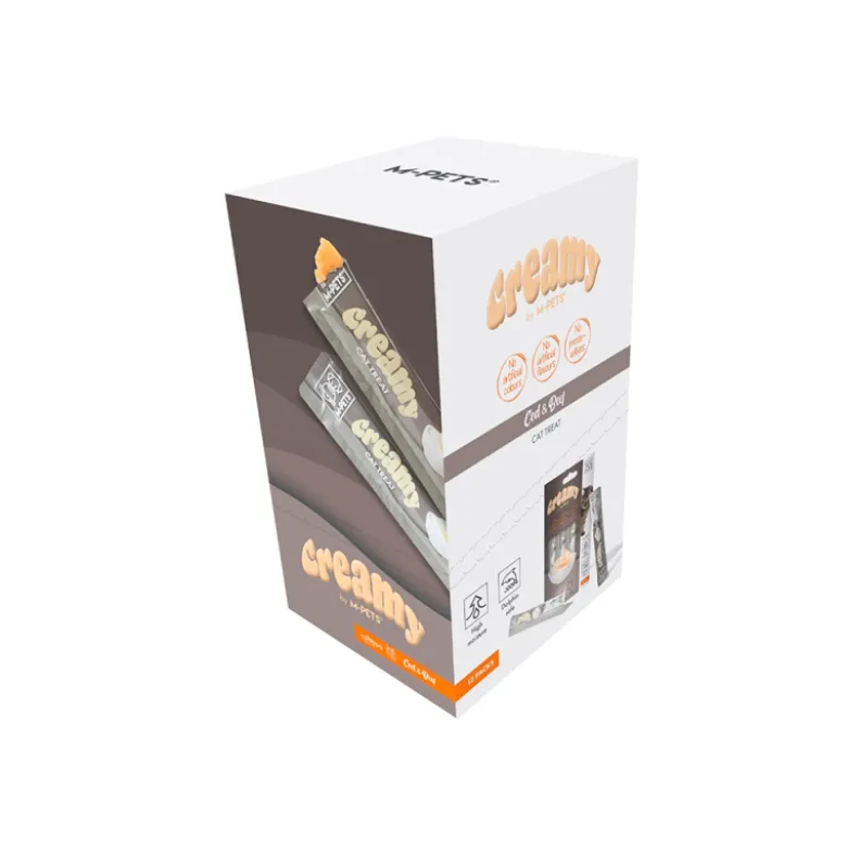 Creamy Cat Treat Bacalao y Ternera 4x15g