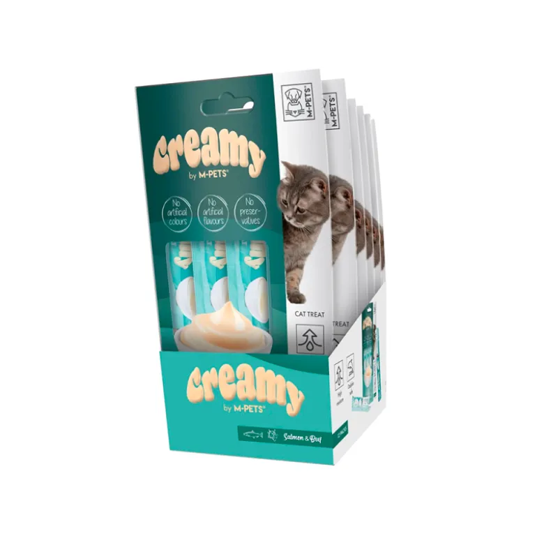 Creamy Cat Treat Salmón y Ternera 4x15g