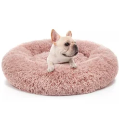 Cuna Redonda con Pelo para Perros y Gatos