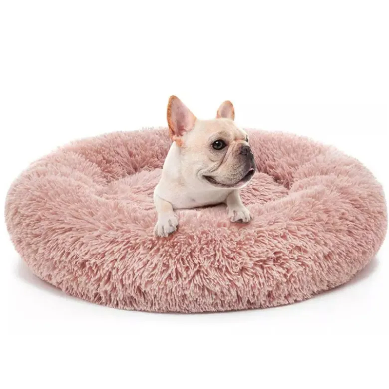 Cuna Redonda con Pelo para Perros y Gatos