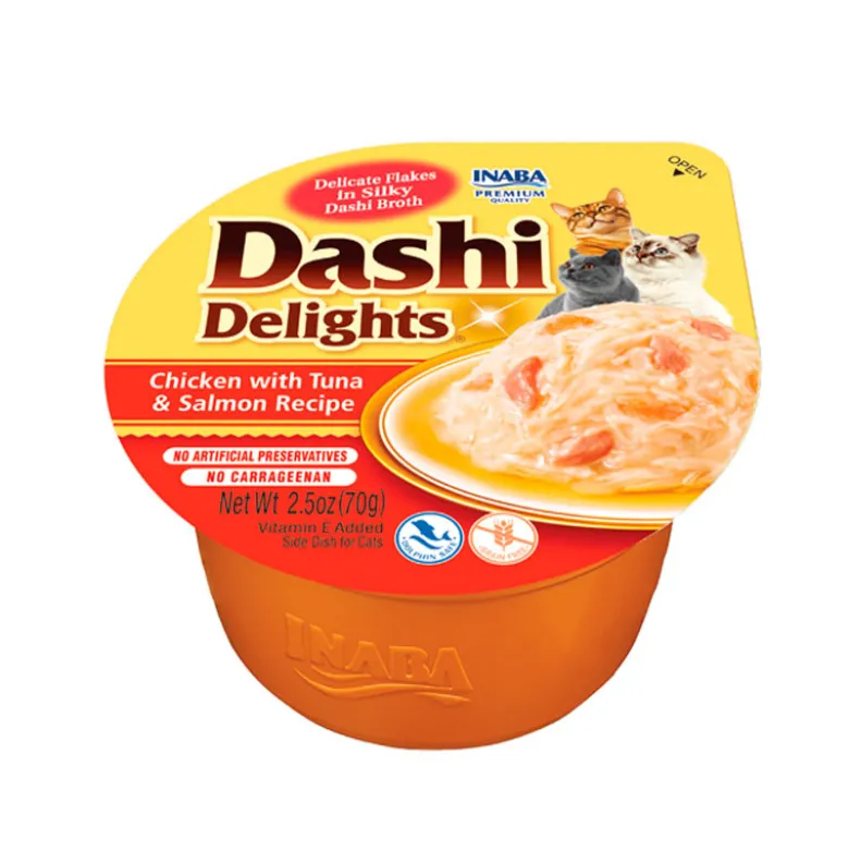 Dashi Delight Sabor Pollo con Atún y Salmón para Gatos 70g