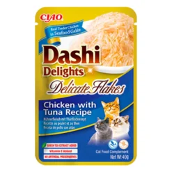 Dashi Delights Delicate Flakes Pollo con Atún para Gatos 40g