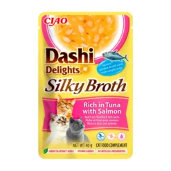 Dashi Delights Silky Broth Atún con Salmón para Gatos 40g