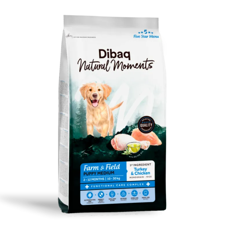 Dibaq Farm & Field Puppy Medium Pavo y Pollo