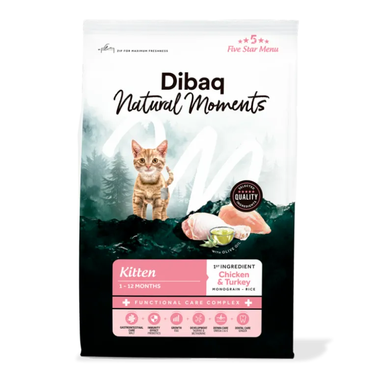 Dibaq Natural Moments Kitten Pollo y Pavo
