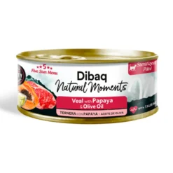 Dibaq Natural Moments Ternera con Papaya para Gatos Lata 70g