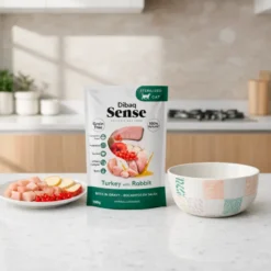 Dibaq Sense Grain Free Bocaditos en Salsa Pavo con Conejo para Gatos