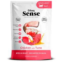 Dibaq Sense Grain Free Bocaditos en Salsa Pollo con Atún para Gatos Sobre 100g
