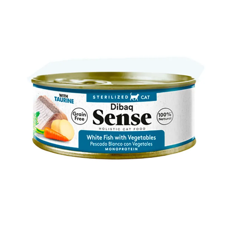 Dibaq Sense Grain Free Esterilizado Pescado Blanco para Gatos 70g