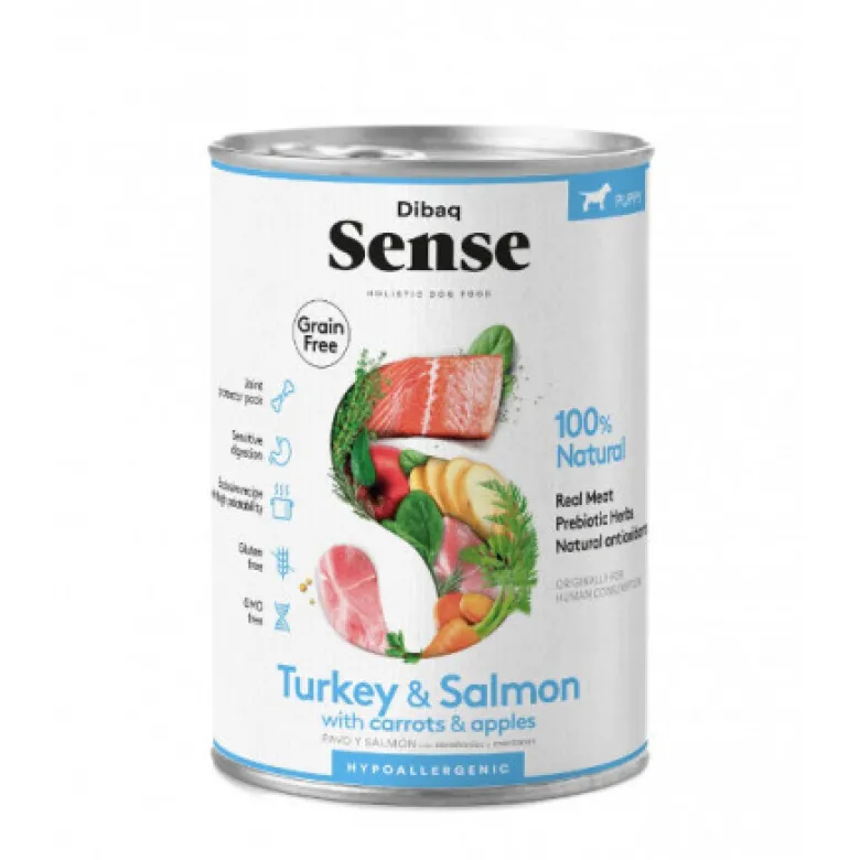 Dibaq Sense Holistic Húmedo Puppy Salmón y Pavo 380g