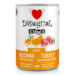 Disugual Cubes Speck de Pavo con Zanahorias para Perro