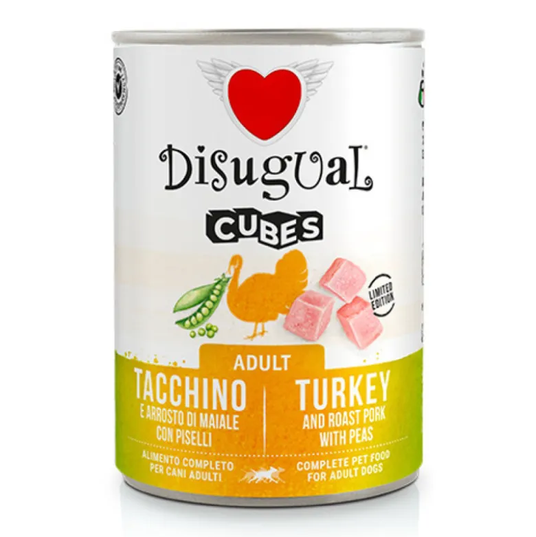 Disugual Cubes Speck de Pavo y Cerdo Asado con Guisantes para Perro
