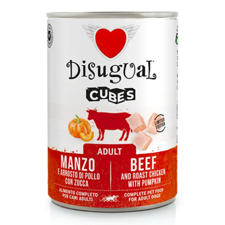 Disugual Cubes Speck de Ternera y Pollo Asado con Calabaza para Perro