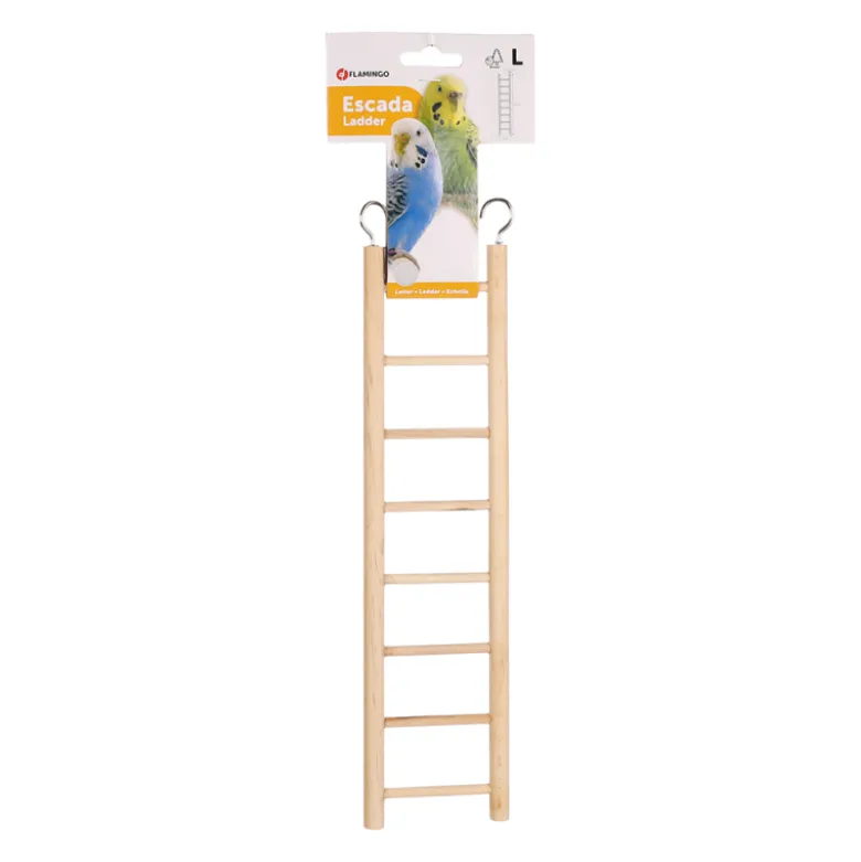 Escalera de Madera Karlie con Peldaños para Pájaros