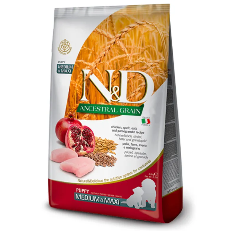 Farmina N&D Ancestral Grain Pollo Medium/Maxi Puppy para Perros
