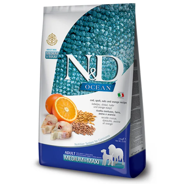 Farmina N&D Ocean Low Grain Bacalao Medium/Maxi para Perros