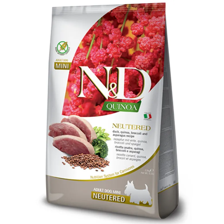 Farmina N&D Quinoa Neutered Pato Mini para Perros