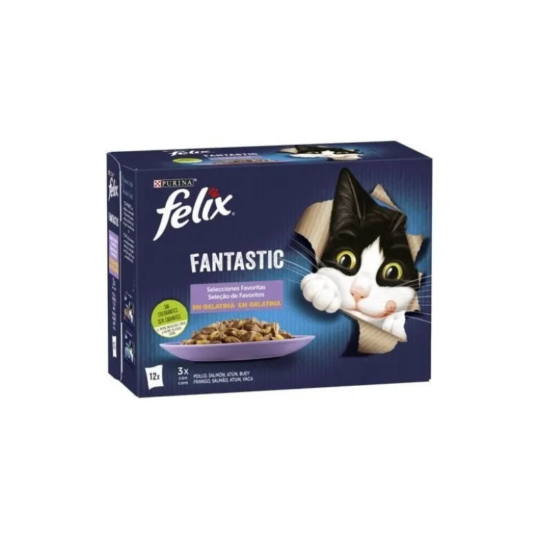 Felix Fantastic Selecciones Favoritas en Gelatina 12 x 85g