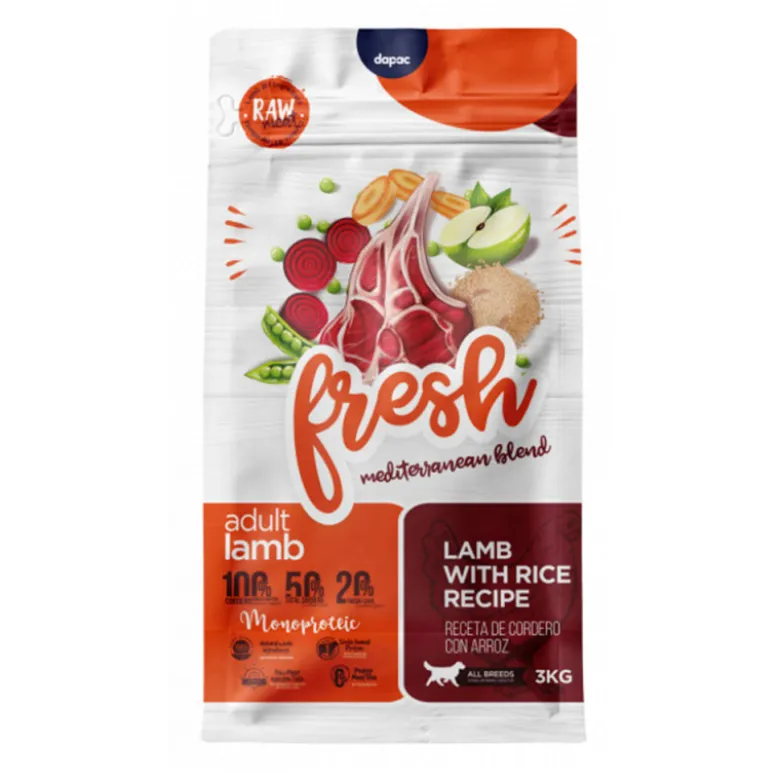 Fresh Mediterranean Blend Cordero y Arroz Adult para Perros
