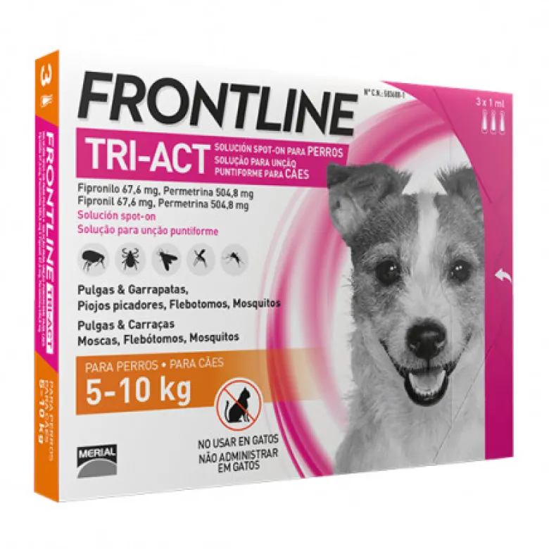 Frontline Tri-Act Pipetas Para Perros de 5kg a 10kg
