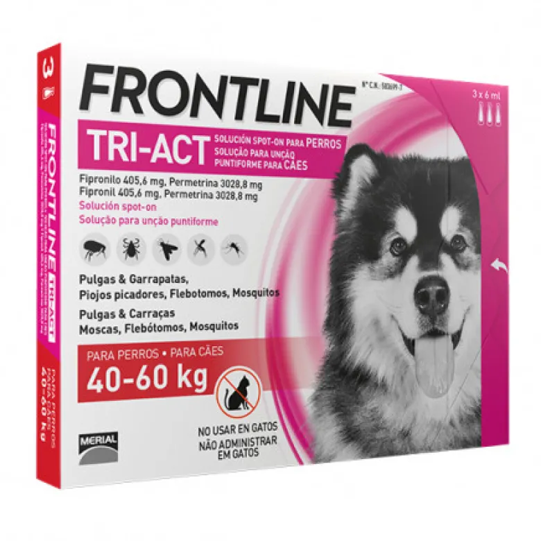 Frontline Tri-Act Pipetas Para Perros de 40kg a 60kg