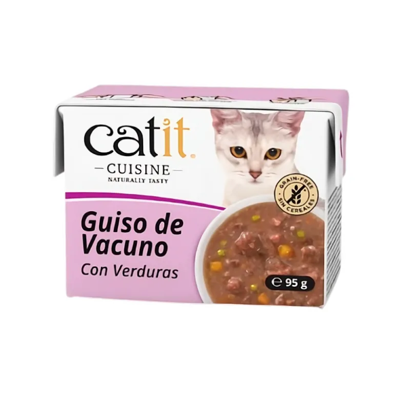 Guiso Catit Cuisine de Vacuno con Verduras para Gatos