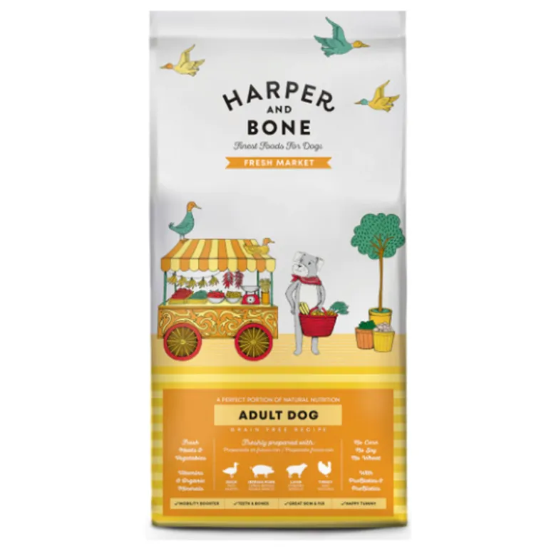 Harper & Bone Fresh Market Adult Medium Large para Perros
