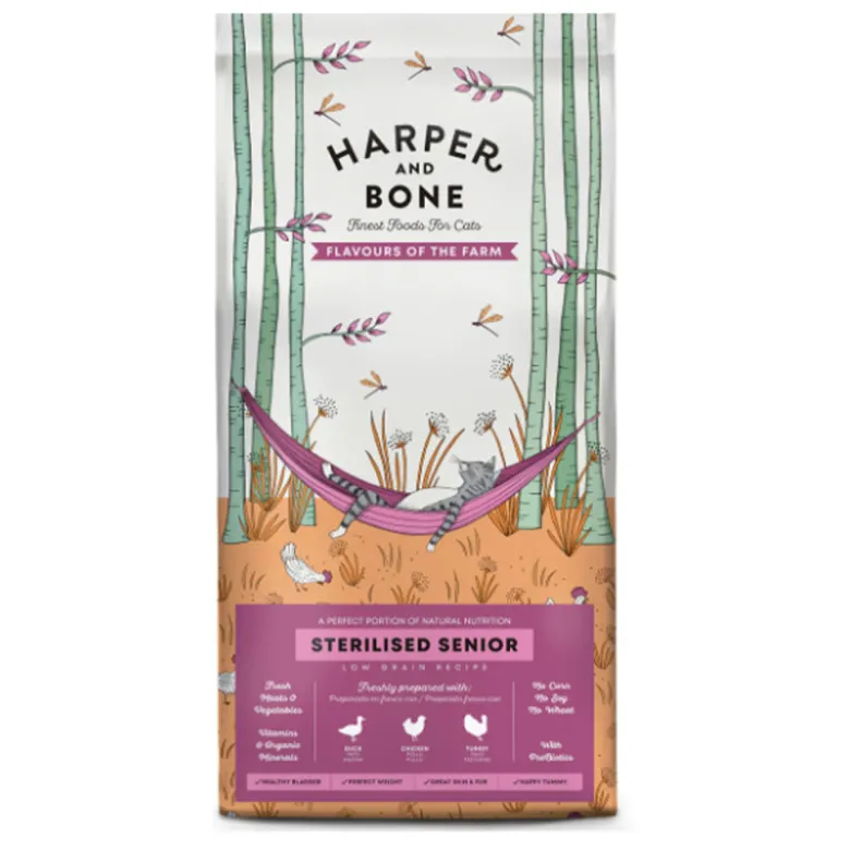 Harper & Bone Senior Sterilised Flavours Farm para Gatos