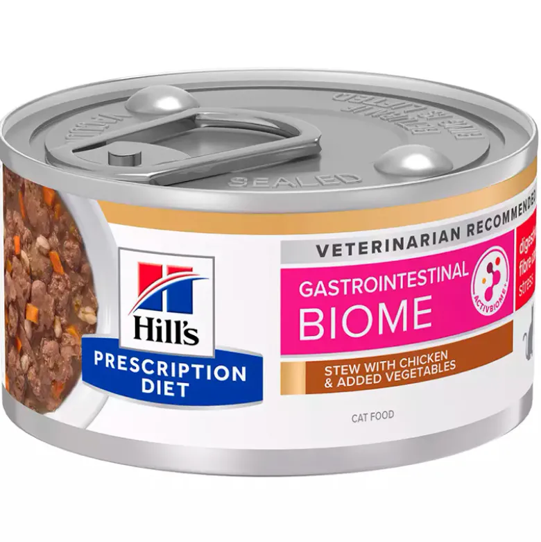 Hill's Prescription Diet Feline Gastrointestinal Biome Stress Estofado con Pollo y Verduras Lata 82g