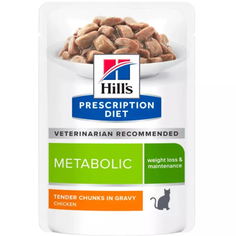 Hills Prescription Diet Tiernos Bocados Metabolic Perdida de Peso Gatos