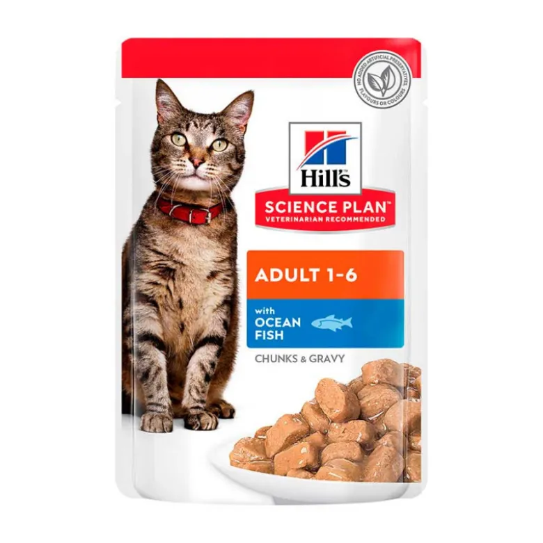 Hills Science Plan Tiernos Bocados de Pescado Azul en Salsa Para Gatos