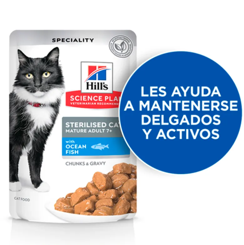 Hill’s Science Plan Tiernos Bocados de Pescado para Gatos Esterilizados