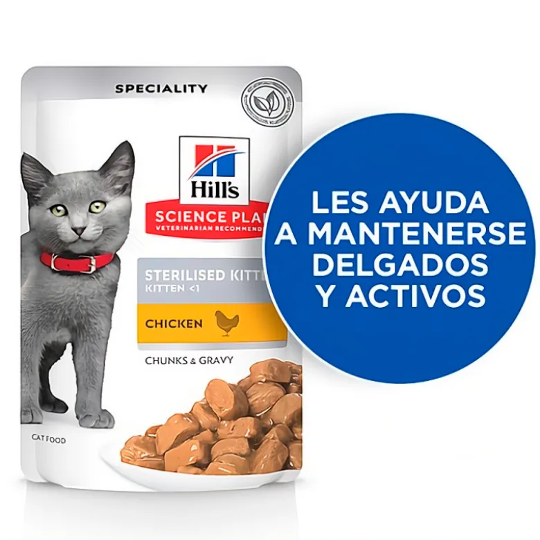 Hill’s Science Plan Tiernos Bocados de Pollo para Gatitos Esterilizados