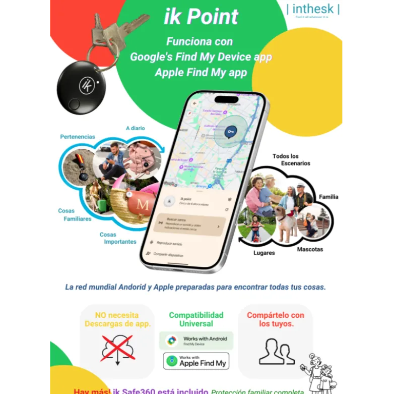 Ik Point Chapa Localizador GPS para Mascotas