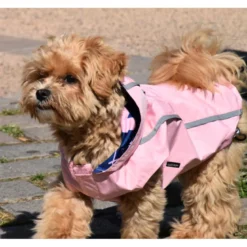 Impermeable Reversible Rosa Love para Perros