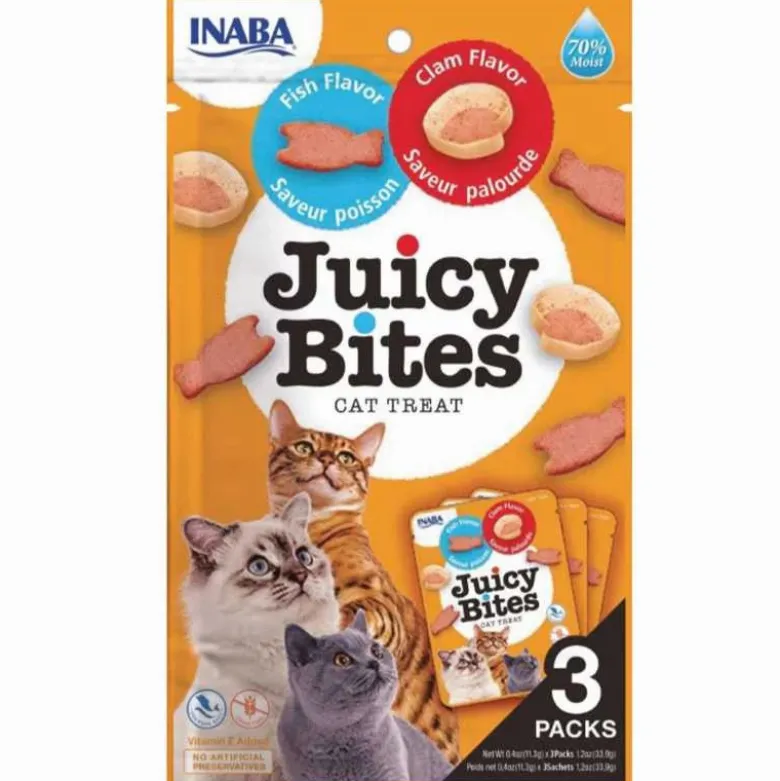 Inaba Snack Churu Juicy Bites Pescado y Almeja