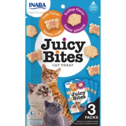 Inaba Snack Churu Juicy Bites Vieira y Cangrejo para Gatos